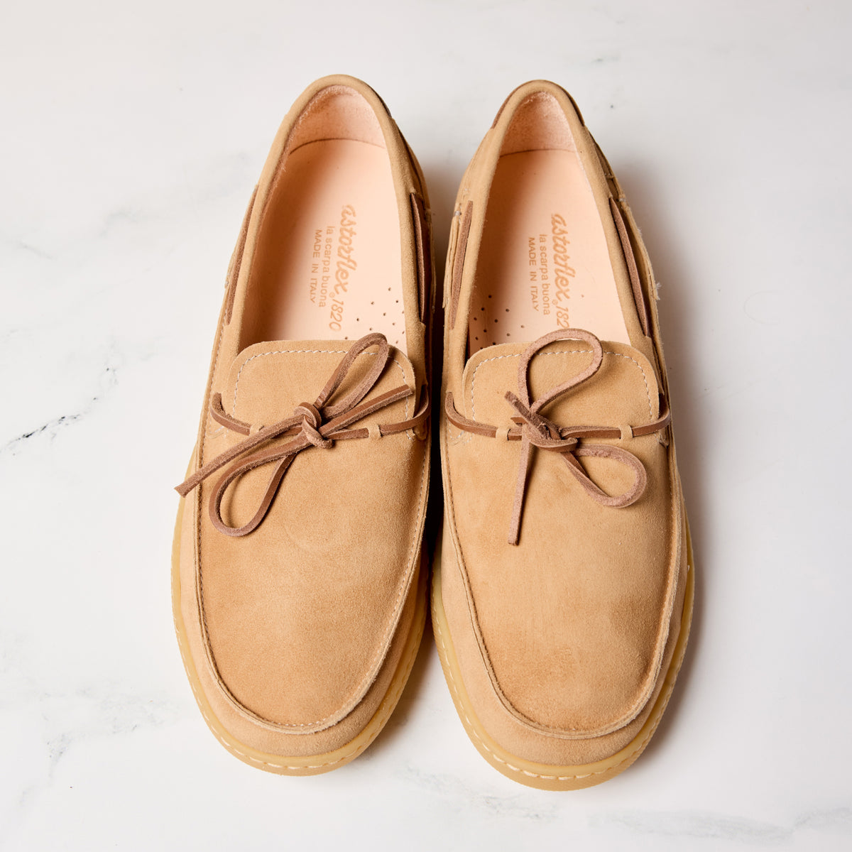 ARTESANOS × Steven Alan 3EYE MOCCASIN 42 Desert Suede Rivaflex Moccasin by Astorflex– Harrison Limited