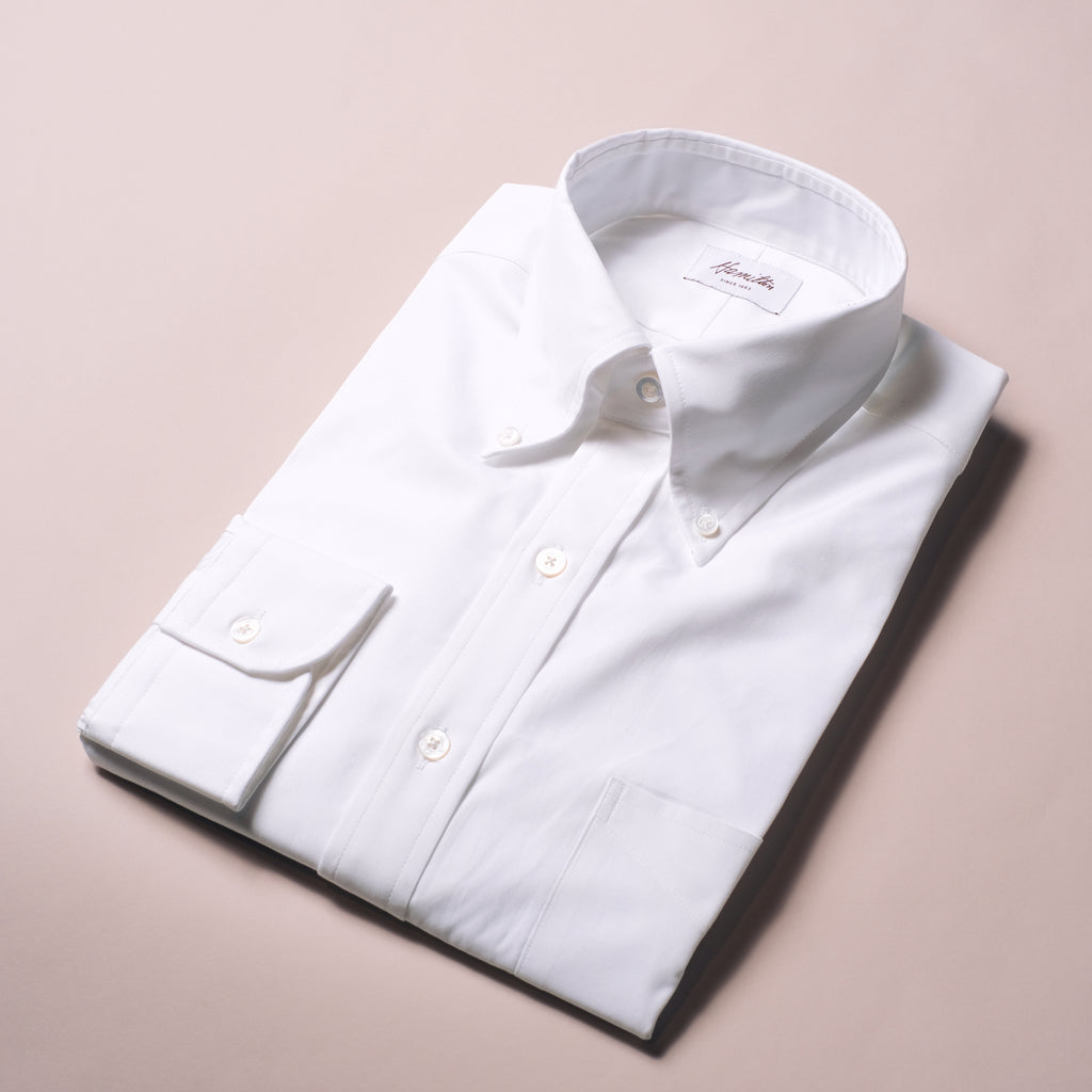 Hamilton White Pinpoint Dress Shirt 16