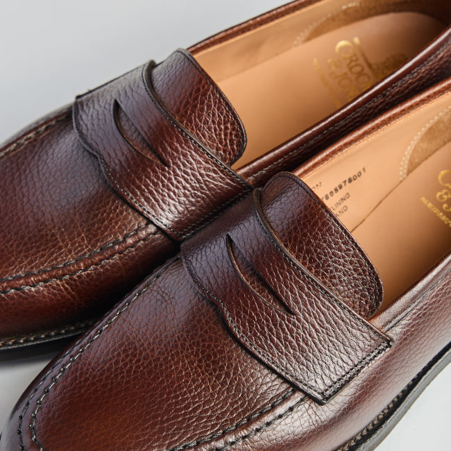 Dark Brown Country Calf Boston Penny by Crockett & Jones– Harrison