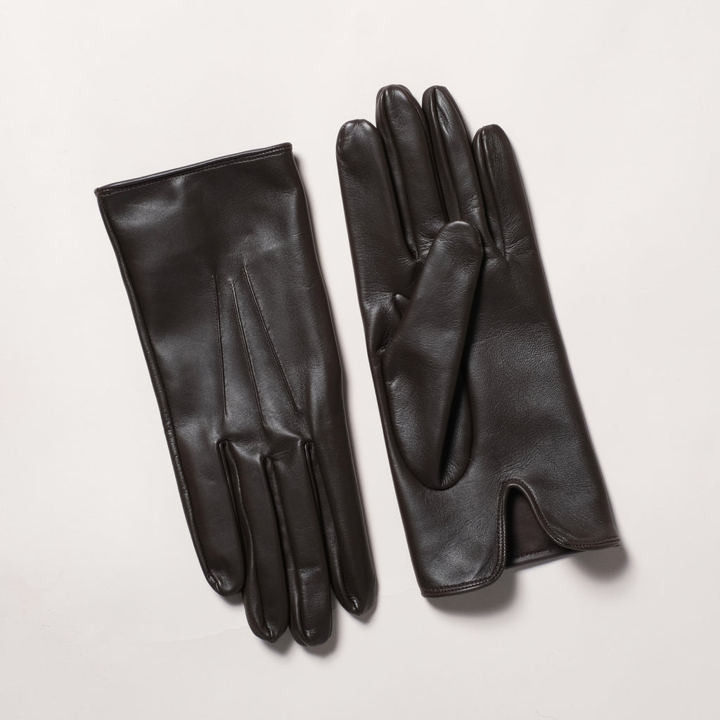 unlined leather dress gloves GLOVES007 Men's Genuine Leather Unlined Dress Gloves, made with Genuine Sheep Skin Leather Lined Chocolate Brown, Size: One size