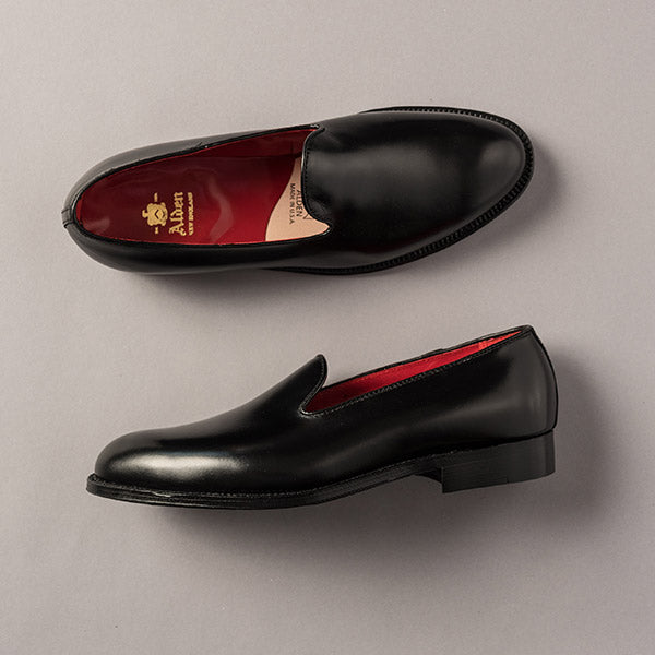 Alden Black Plain Toe Slip On– Harrison Limited