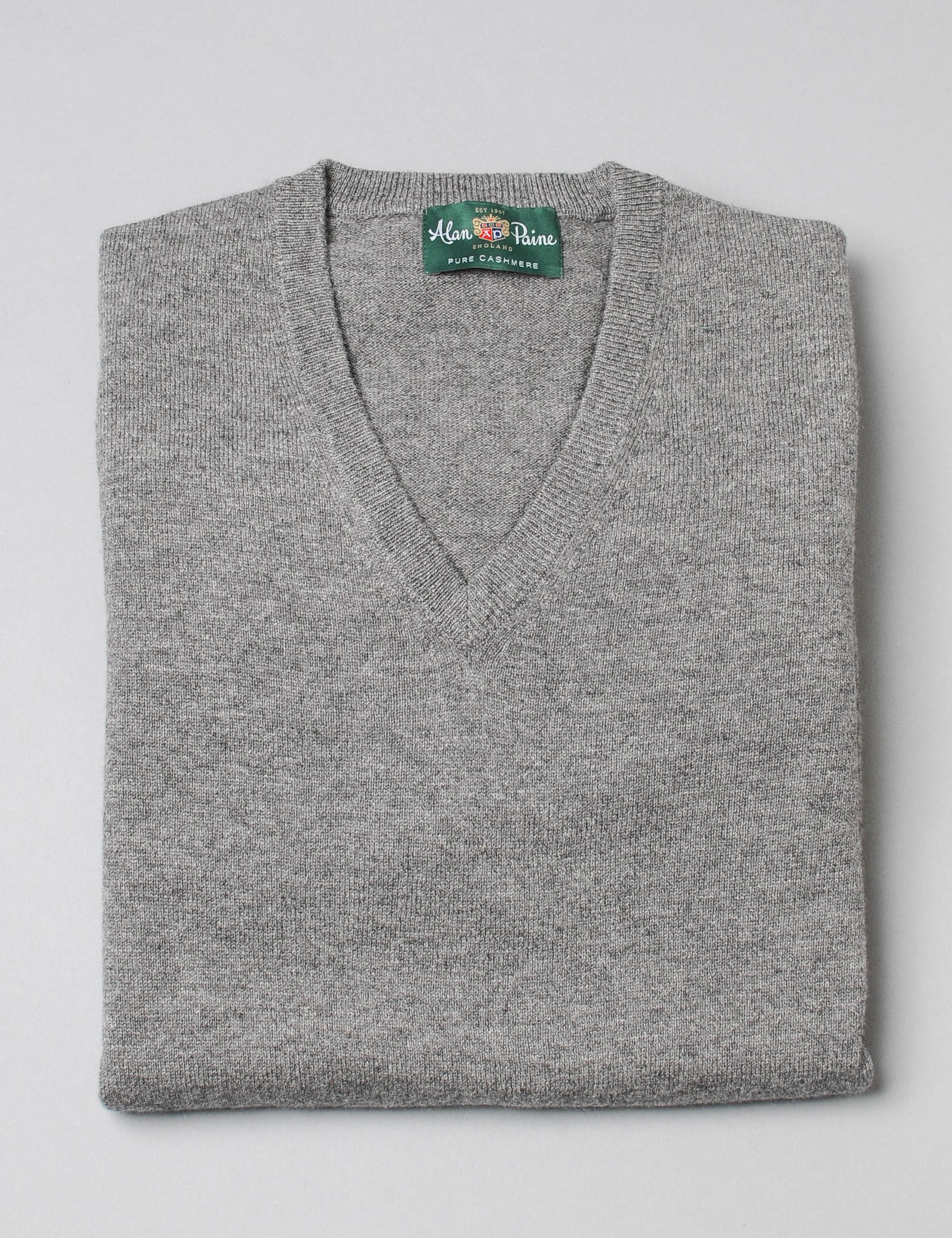 Alan Paine Cashmere V-Neck Sweater - Derby– Harrison Limited