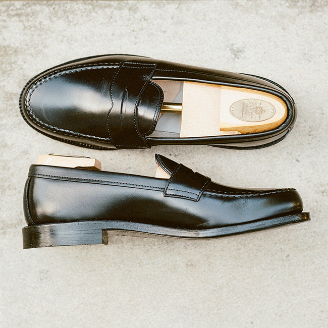 Alden black cheap loafers